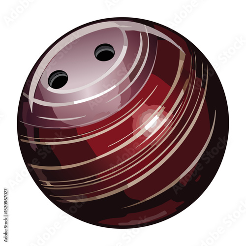 Deep Red Swirl Pattern Bowling Ball