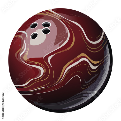Rich Reddish-Brown Swirl Bowling Ball Abstract