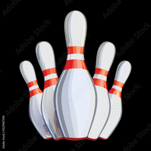 Classic Bowling Pin Setup Ready Game