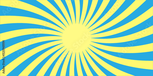  Sun rays background. Background in the colors of the ukrainian flag. Vector illustration.eps10