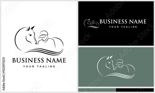 Horse  Jockey Logo Design.