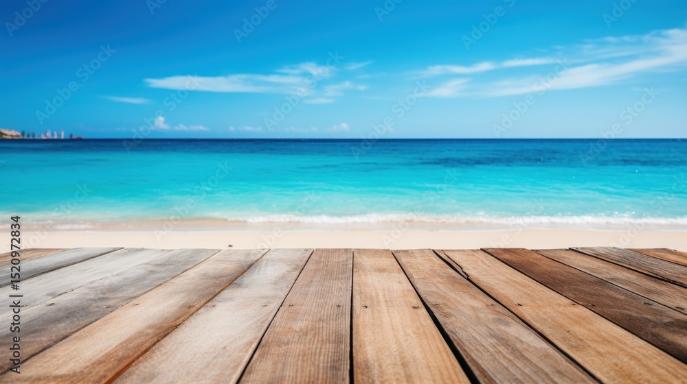 Fototapeta premium Relaxing beach scene tropical coast landscape photography clear sky scenic view coastal serenity