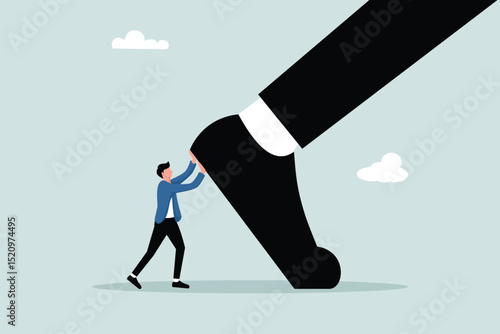 Keep pushing yourself, keep developing yourself or improving yourself to achieve success in business and career concepts, confident entrepreneurs push themselves forward with full effort.
