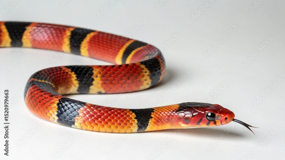 Naklejka premium False coral snake on studio background