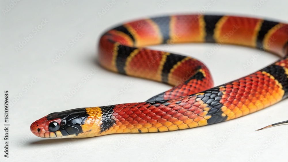 Naklejka premium False coral snake on studio background