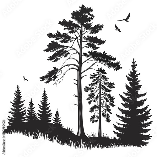 pine tree silhouette