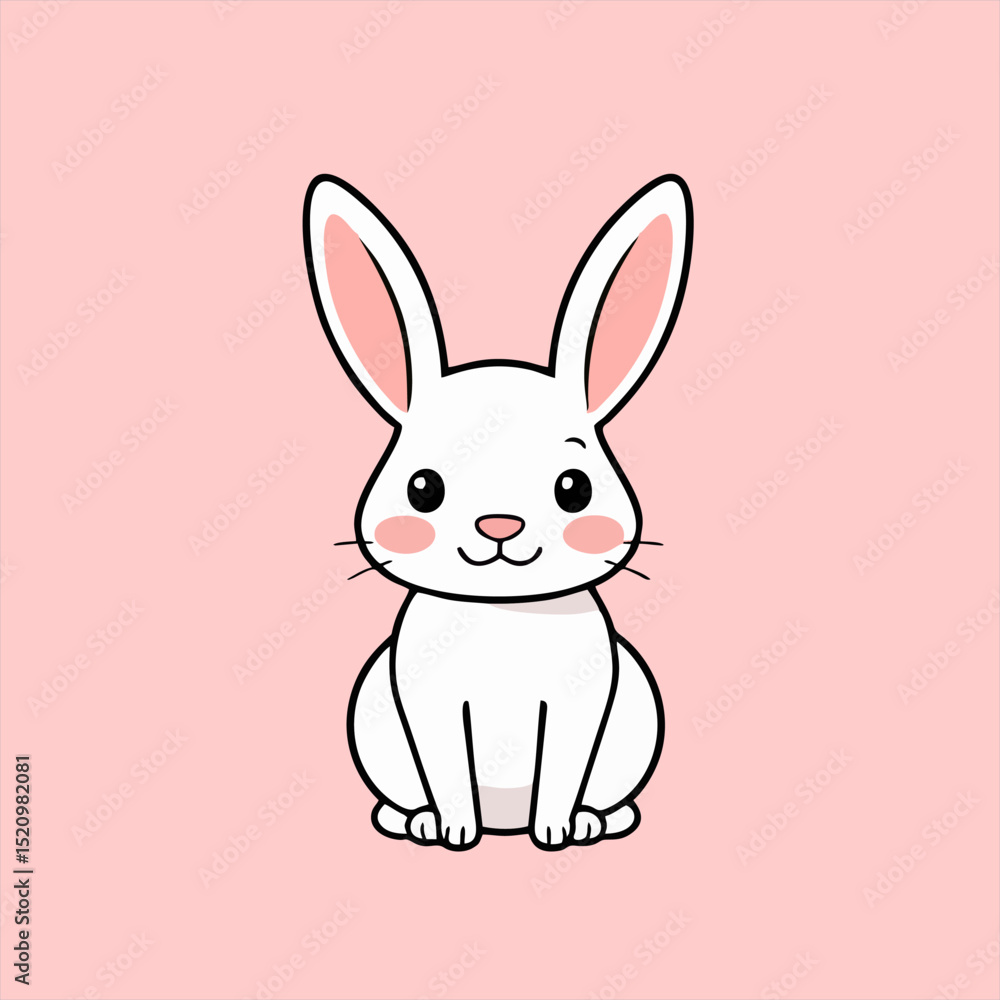 cute rabbit character, soft p... cute rabbit character, soft p...