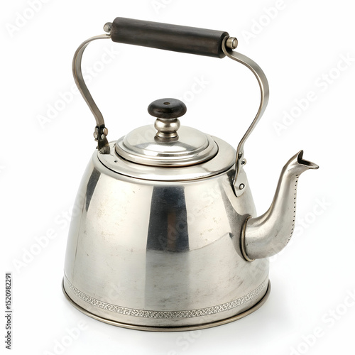 old kettle isolated on white
