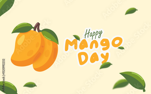 vector graphic of Mango Day, ideal for Mango Day celebration.