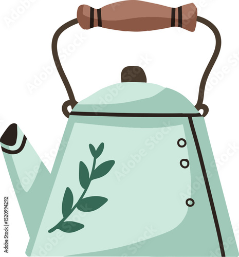 old kettle isolated on white