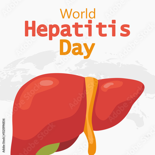 vector graphic of World Hepatitis Day, ideal for World Hepatitis Day celebration.