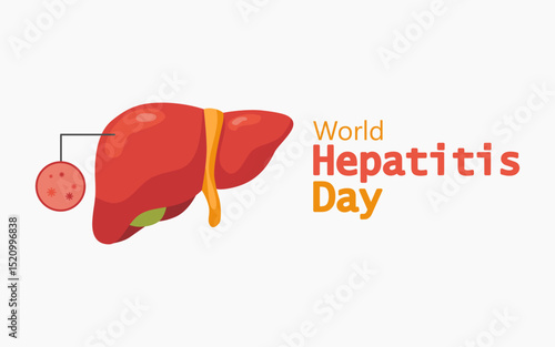 vector graphic of World Hepatitis Day, ideal for World Hepatitis Day celebration.