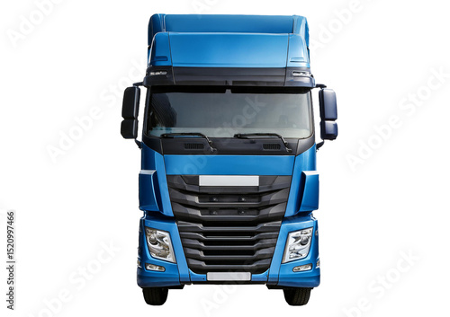 Blue truck isolated on white background