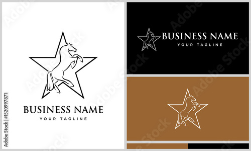 Horse Logo Star Design.