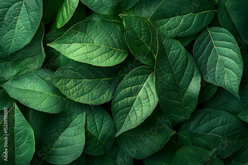 Close-up view of lush green leaves.