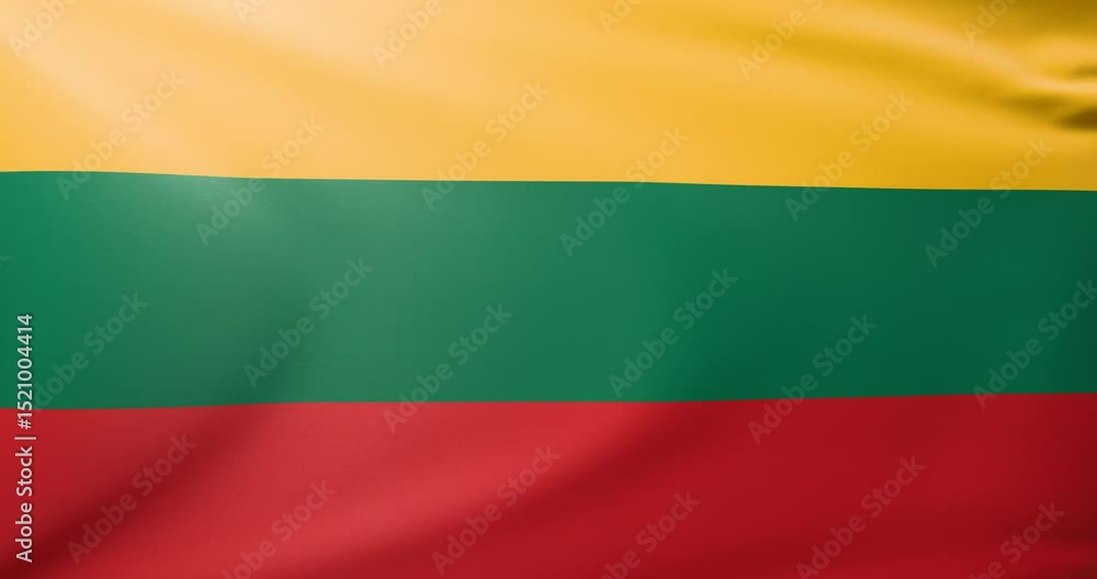 waving flag of Lithuania