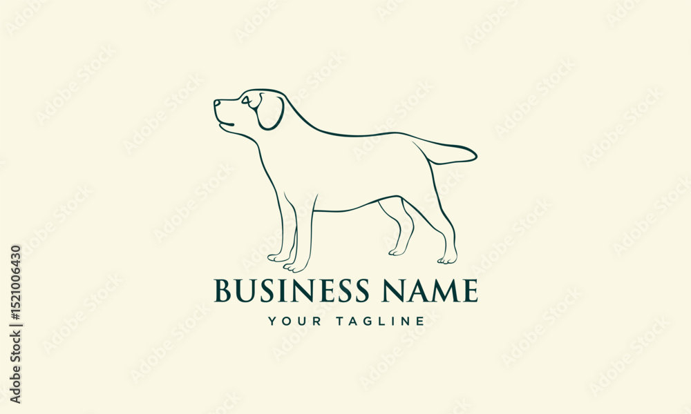 Fototapeta premium Labrador Dog Logo Design.