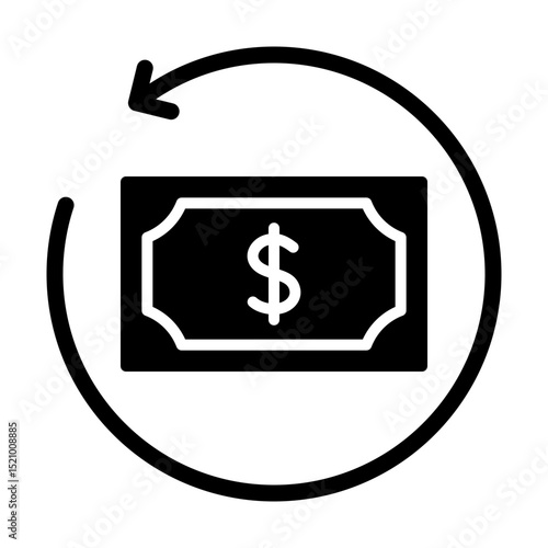 Refund minimal solid icon