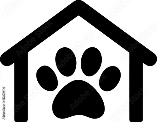 Animal House with Paw Print