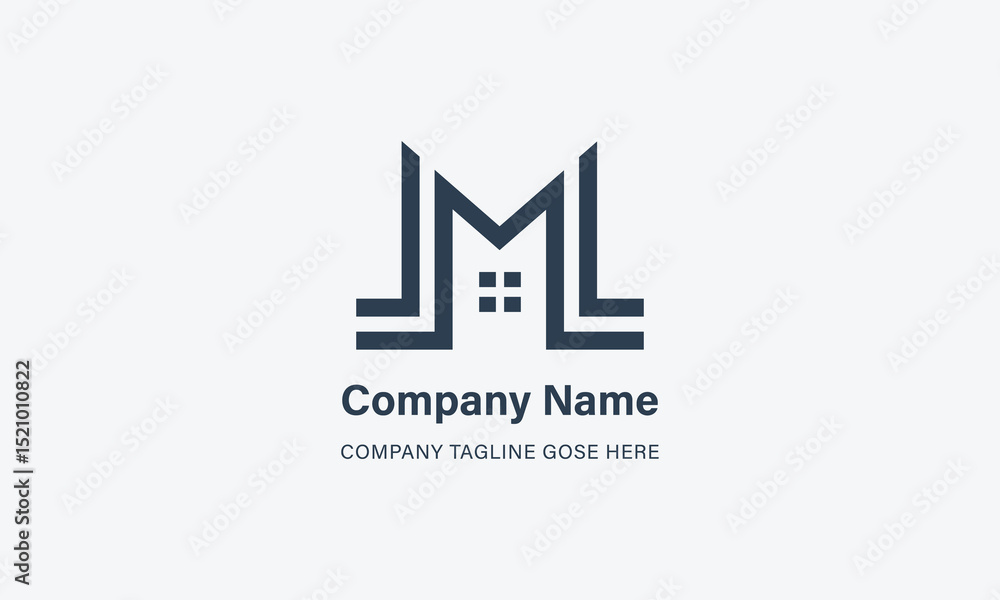 Naklejka premium Modern Simple M logo design inspiration