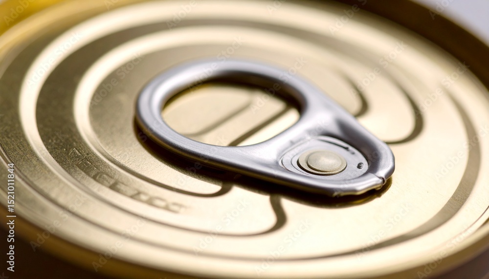 Close-up View of a Soda Can With a Shiny Pull Tab Highlighting the Metallic Surface and Design Details From a Modern Beverage Package Close-up View of a Soda Can With a Shiny Pull Tab Highlighting the Metallic Surface and Design Details From a Modern Beverage Package