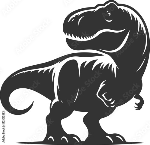 T rex animal tyrannosaurus vector silhouette drawing