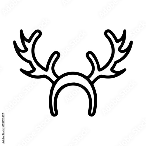 Reindeer antlers headband for Christmas party. Stylish reindeer antlers head wear perfect for festive holiday season.