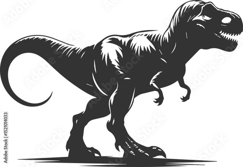 T rex animal tyrannosaurus vector silhouette drawing