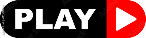 Play Button Design Red and Black Media Player Icon