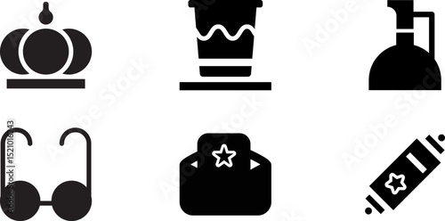 Modern Rounded Filled Judaism Designe Icon Set