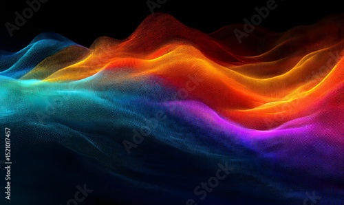 Abstract Colorful Waves of Light and Energy