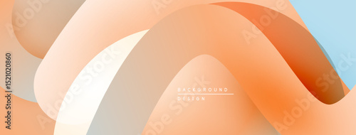 Abstract fluid shapes, warm colors, gentle gradients. Modern design element for backgrounds, presentations. Smooth curves create dynamic composition.