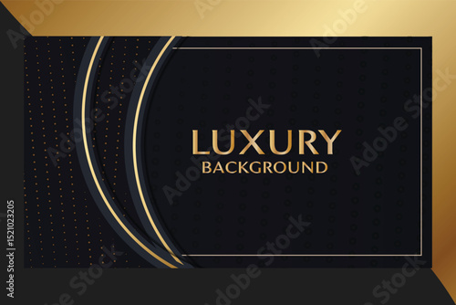 Modern luxury banner template design black circle. 