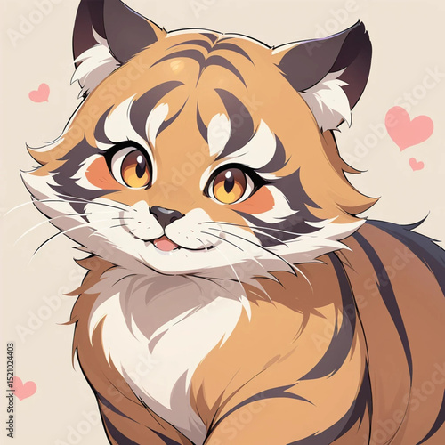 vector illustration of a tiger