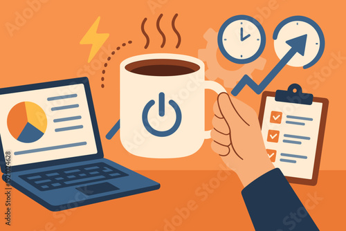Productive Coffee Break Boost: Enhancing Productivity and Time Management with Energy, Focus, and Smart Workflow Solutions for Business Success and Work-Life Balance