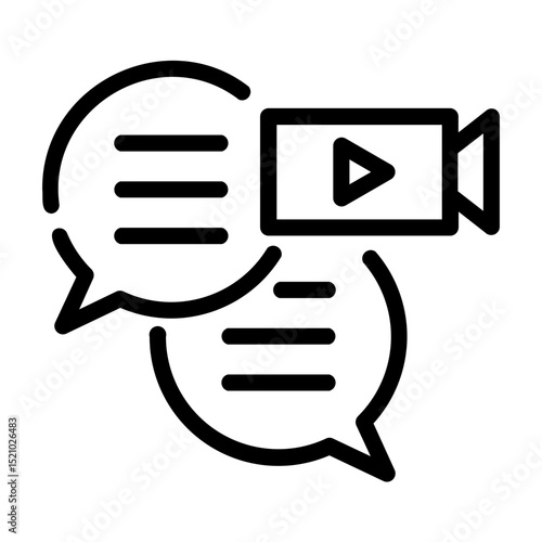 live chat Line Icon