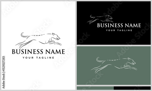 Running Dog Logo Design Variations. (2)