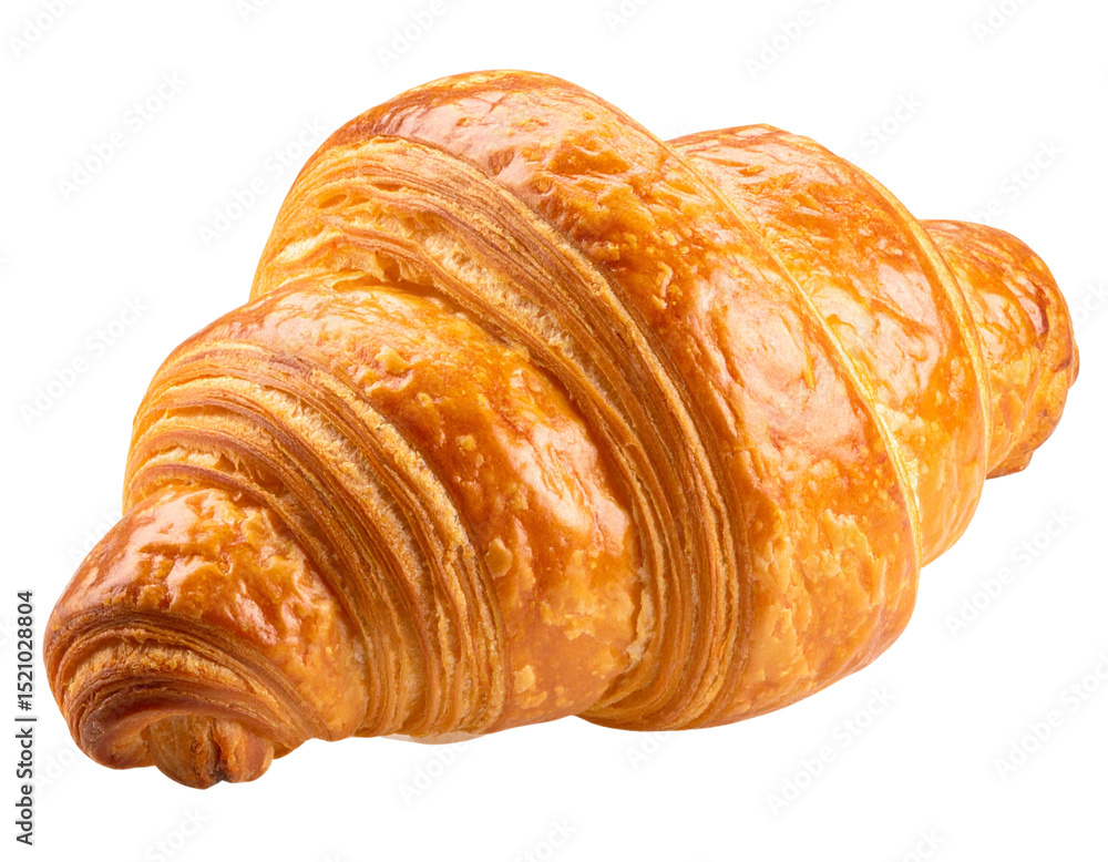 Fototapeta premium Classic French Croissant – Flaky and Fresh, isolated on transparent background