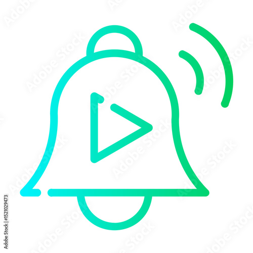 streaming notification Line Gradient Icon