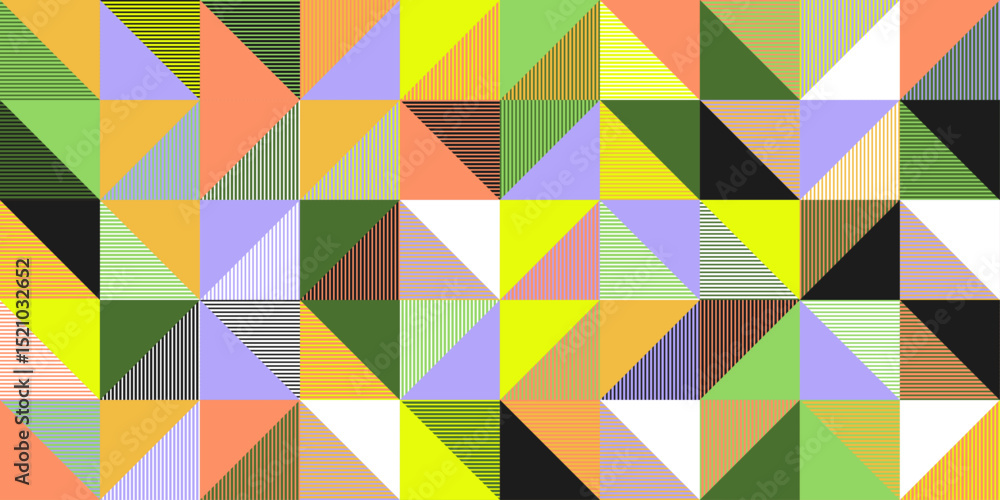 Colorful geometric pattern of triangles in earth tones Colorful geometric pattern of triangles in earth tones