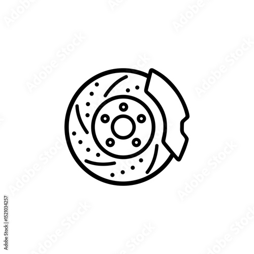 brake icon or brake pads outline icon vector isolated. Best brake outline icon for websites, product packaging, and more about brake product.