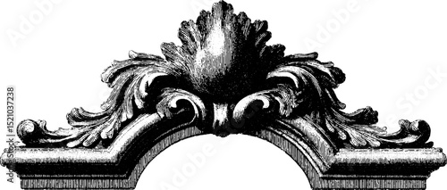 Intricate engraved marble relief panel design for architectural ornamentation