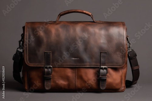 Wallpaper Mural Stylish leather messenger bag ideal for work or casual use showcasing a rich brown finish and modern design Torontodigital.ca