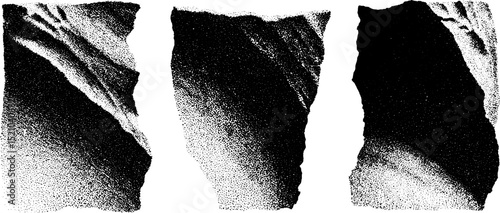 Engraved abstract texture set featuring noise, grit, and wrinkles for creative design