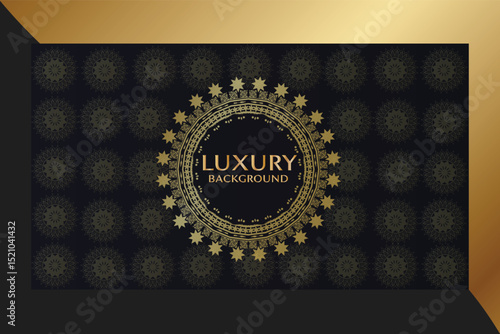 Modern luxury banner template design black circle.