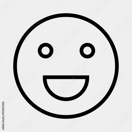 Black And White Smile Icon eps