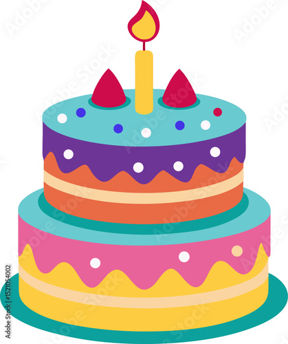 birthday cake vector illustration
