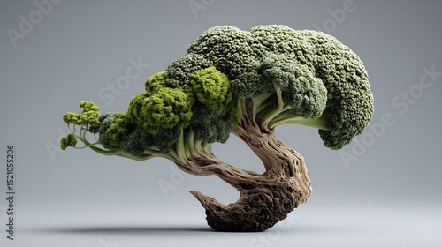 Wallpaper Mural Broccoli bonsai against a neutral backdrop. Torontodigital.ca