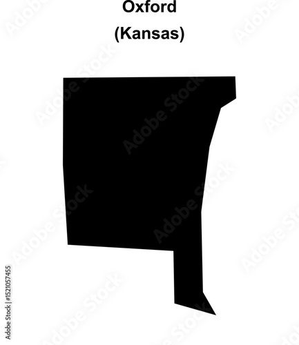 Oxford (Kansas) blank outline map