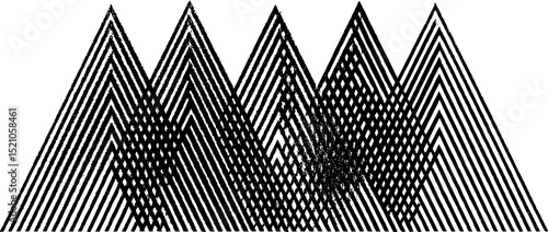 Geometric triangle patterns engraving for design and print projects